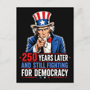 250 jaar later en nog steeds vechtend voor democra briefkaart