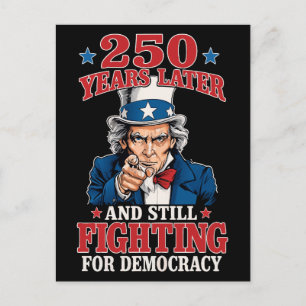 250 jaar later en nog steeds vechtend voor democra briefkaart