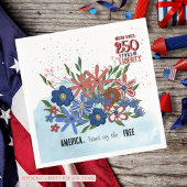 250 jaar Liberty Floral Patriotic Napkin Servet