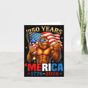 250 Jaar Merica 250e USA Vlag Sasquatch Kaart