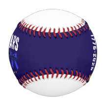 250 Jaar Met Rode Witte en Blauwe Honkbal Boog 