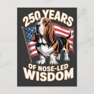 250 Jaar Neus-Gevoerde Wijsheid Basset Hound Briefkaart
