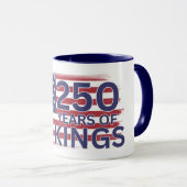 250 jaar No Kings Amerikaanse vlag Mok (Voorkant rechts)