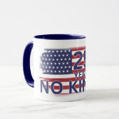 250 jaar No Kings Amerikaanse vlag Mok (Voorkant links)