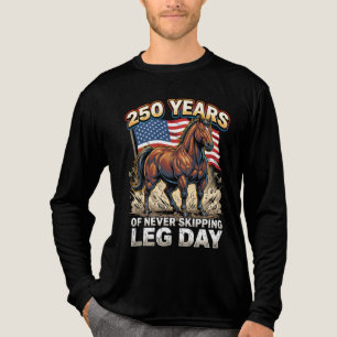 250 Jaar Nooit Leg Day Overslaan Patriottische Paa Tri-Blend Shirt