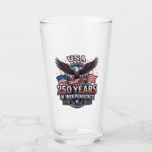 250 Jaar Onafhankelijkheid 4 juli Feest Glas (Voorkant)