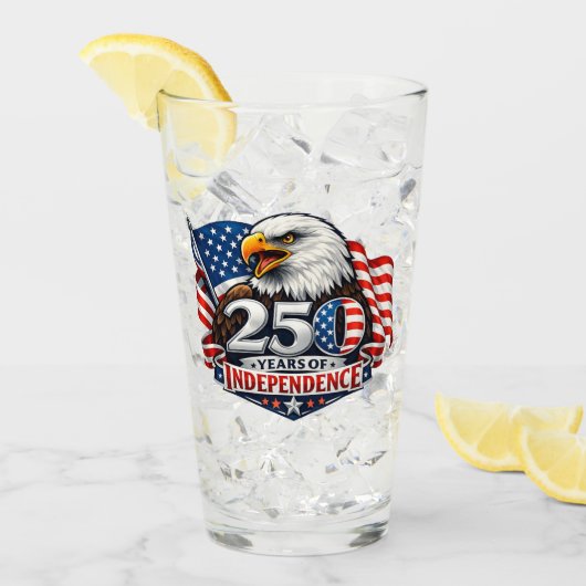 250 Jaar Onafhankelijkheid 4 juli Feest Glas (Voorkant ijs)