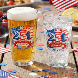 250 Jaar Onafhankelijkheid 4 juli Feest Glas
