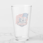 250 Jaar Onafhankelijkheid 4 juli Feest Glas (Achterkant)