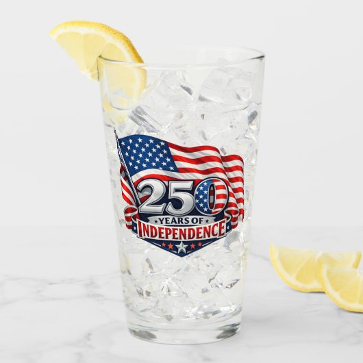 250 Jaar Onafhankelijkheid 4 juli Feest Glas (Voorkant ijs)