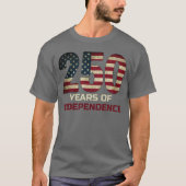 250 Jaar Onafhankelijkheid Amerika T-shirt (Voorkant)