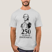 250 Jaar Onafhankelijkheid George Washington T-shirt (Voorkant)