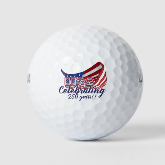 250 jaar onafhankelijkheid golfballen vieren (Voorkant)