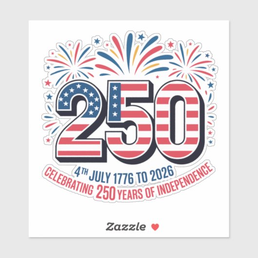 250 Jaar Onafhankelijkheid Sticker (Vel)