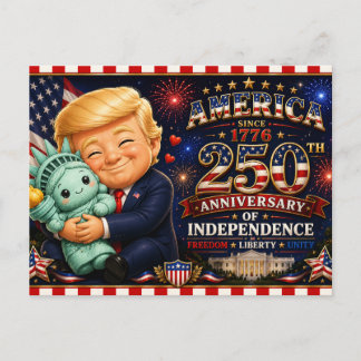 250 Jaar Onafhankelijkheid Trump Standbeeld van de Briefkaart