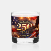 250 Jaar Onafhankelijkheidsdag  Whisky Glas (Achterkant)