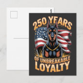 250 Jaar Onbreekbare Trouw Dobermann Briefkaart (Voorkant / Achterkant)