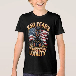 250 Jaar Onbreekbare Trouw Dobermann Tri-Blend Shirt