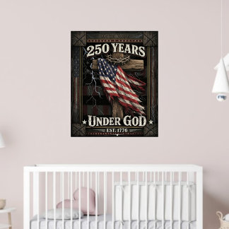 250 Jaar Onder God Wij Het Volk USA 2026 Kruis Poster