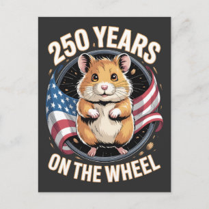 250 Jaar op het Wiel Hamster Kunst Briefkaart