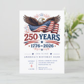 250 Jaar Patriottische Adelaar Uitnodiging (Staand voorkant)