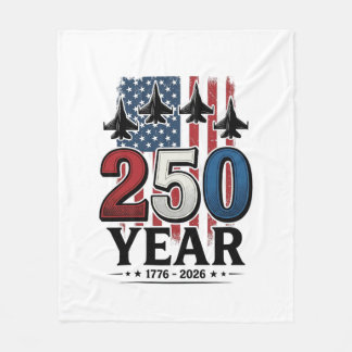 250 Jaar Patriottische Jet Vintage Gravure Shirt D Fleece Deken