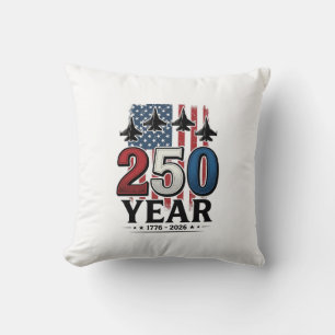 250 Jaar Patriottische Jet Vintage Gravure Shirt D Kussen