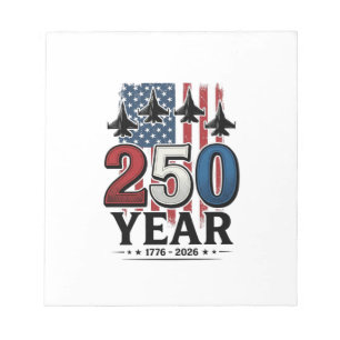 250 Jaar Patriottische Jet Vintage Gravure Shirt D Notitieblok