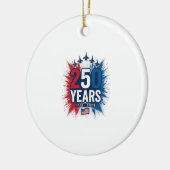 250 Jaar Patriottische Jets Herdenkings Vector Des Keramisch Ornament (Links)