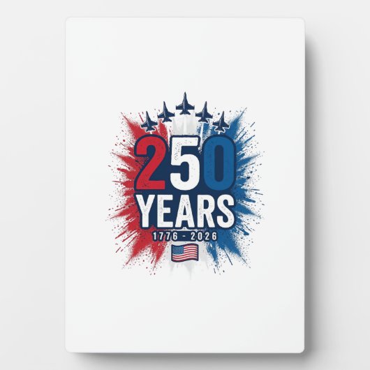 250 Jaar Patriottische Jets Jubileum Vector Design Fotoplaat (voorkant)