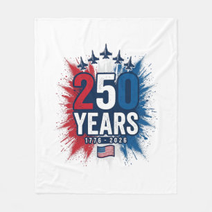 250 Jaar Patriottische Jets Verjaardags Vector Ont Fleece Deken
