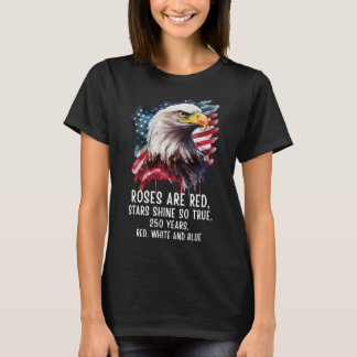 250 Jaar Rood Wit & Blauw Patriotisch T-shirt