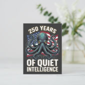 250 Jaar Stille Intelligentie Octopus Briefkaart (Staand voorkant)