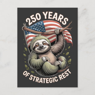 250 Jaar Strategische Rust Luiaard Kunst Briefkaart