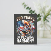 250 Jaar Stromende Harmonie Koi Karper Briefkaart (Staand voorkant)