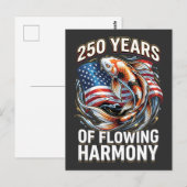 250 Jaar Stromende Harmonie Koi Karper Briefkaart (Voorkant / Achterkant)