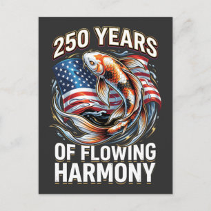 250 Jaar Stromende Harmonie Koi Karper Briefkaart