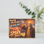 250 Jaar Uitmuntendheid Benjamin Franklin VS Briefkaart (Staand voorkant)