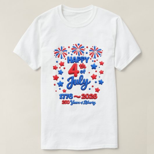 250 Jaar USA -18a T-Shirt (Design voorkant)