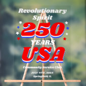 250 Jaar USA Evenement Acryl Bord (Neutraal)