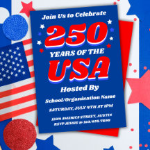 250 Jaar USA Feest Aanpasbaar Patriottisch