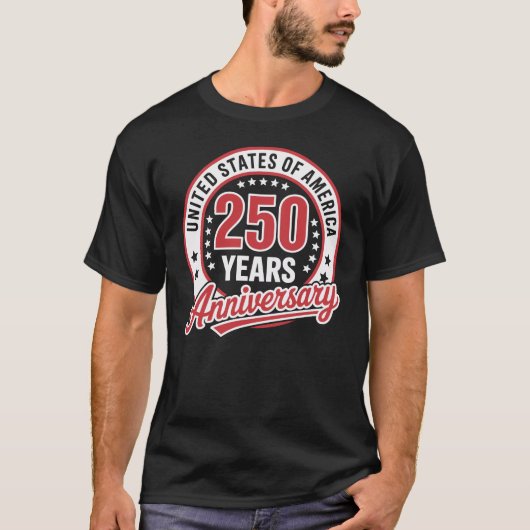 250 Jaar USA Jubileum T-shirt (Voorkant)