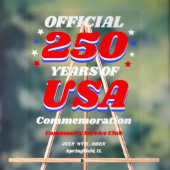 250 Jaar USA Vrijheidsviering Acryl Bord (Neutraal)