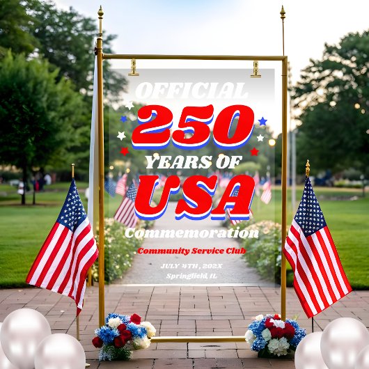 250 Jaar USA Vrijheidsviering Acryl Bord