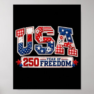 250 Jaar Verenigde Staten van Amerika Onafhankelij Poster
