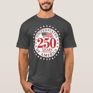 250 Jaar Verjaardag Verenigde Staten van Amerika T-shirt