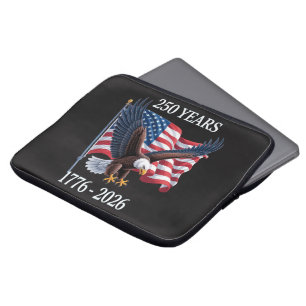 250 Jaar Verjaardag VS Amerikaanse Vlag 1776-2026 Laptop Sleeve