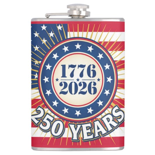 250 jaar vieren heupfles (Voorkant)