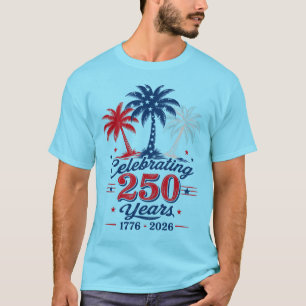 250 Jaar vieren Patriotisch Tropisch Thematisch T-shirt
