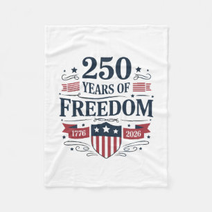 250 Jaar Vrijheid 1776 2026 250e 4 juli Fleece Deken